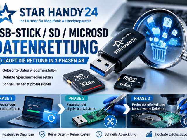 USB-Stick, SD-Karte oder MicroSD defekt? So funktioniert die Datenrettung bei Star Handy24